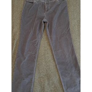 J. Jill Pants Size 12 Tall Corduroy Stretch Cotton Slim Leg  Navy Blue